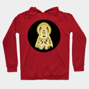 Gold Neon Blessed Virgin Mary Hoodie